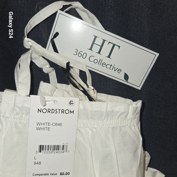 HT360 Collection White Cotton Ruffle 2-Piece Set – Camisole & Tiered Mini Skirt - Picture 7 of 17